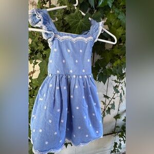 Cat & Jack Blue Dress with White Floral Accents